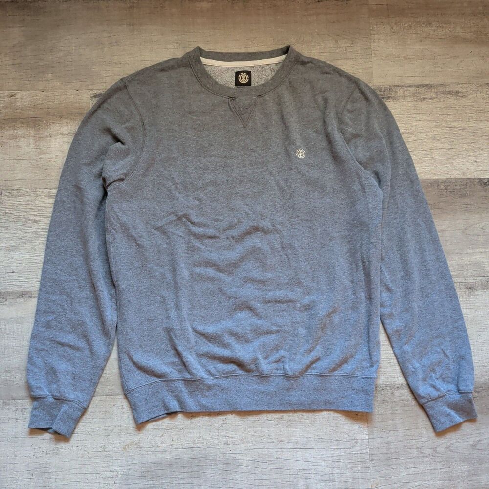 Element Men's Crewneck Sweatshirt Grey Heather Small Logo Medium Skateboard